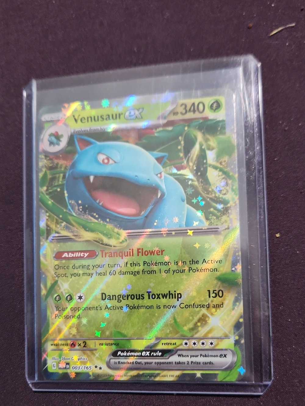 Venusaur ex 151 Ultra Rare Pokémon TCG 003/165 Scarlet & Violet